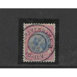 Netherlands 47B Wilhelmina 1891 "GRAVENHAGE-3 1898" large round cancel VFU/used  CV 215 €