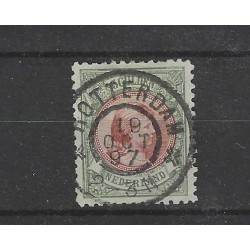 Nederland 48 Wilhelmina 1891 "ROTTERDAM 1897" grootrond VFU/gebr  CV 575 €