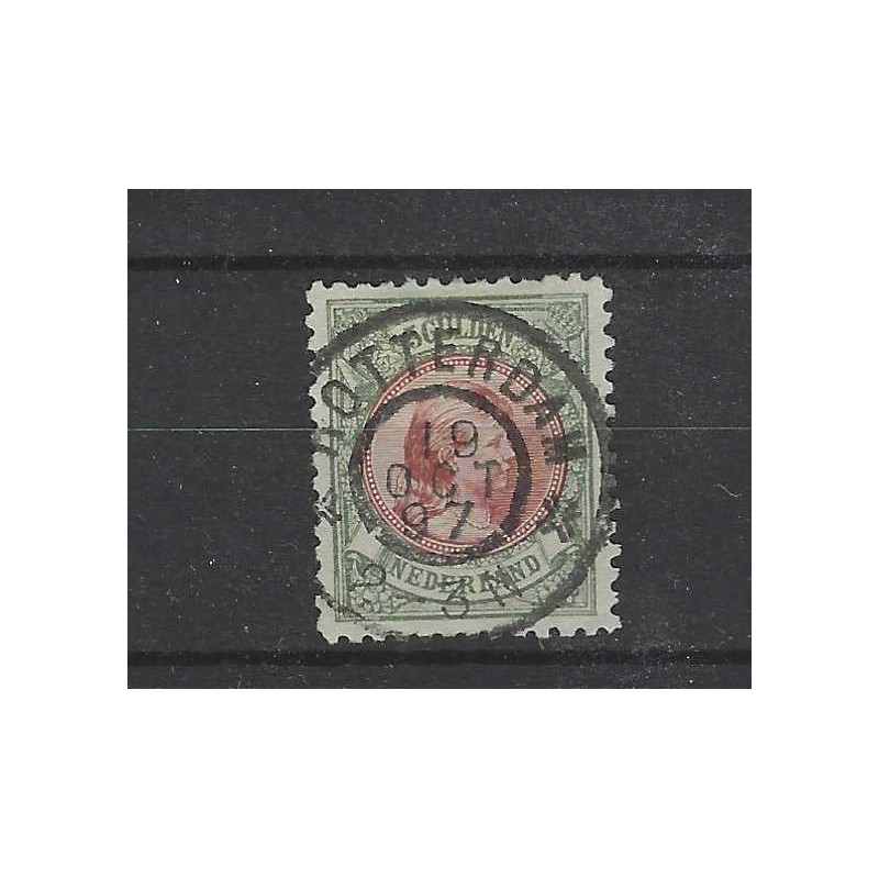 Nederland 48 Wilhelmina 1891 "ROTTERDAM 1897" grootrond VFU/gebr  CV 575 €