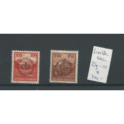 Liechtenstein D9-10 "REGIERUNGS/DIENSTSACHE" MH/used  CV 400 €