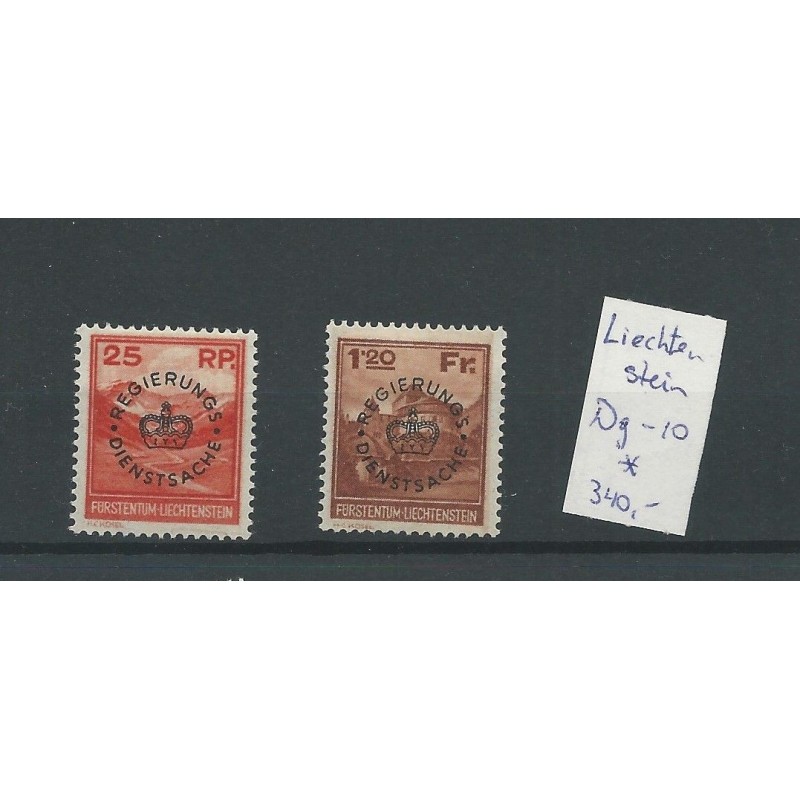 Liechtenstein D9-10 "REGIERUNGS/DIENSTSACHE" MH/used  CV 400 €