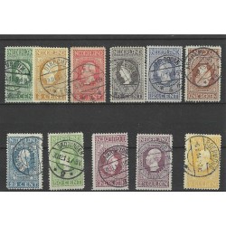 Nederland 90-100 Jubileum 1913 met Langstempels VFU/gebr  CV 190 €