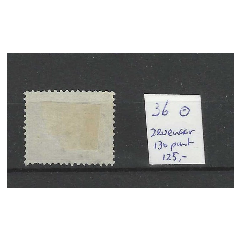 Netherlands 36 Wilhelmina  with Numeral dot cancel 130  VFU/used  CV 125+ €