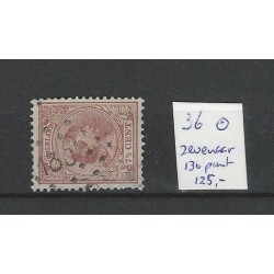 Netherlands 36 Wilhelmina  with Numeral dot cancel 130  VFU/used  CV 125+ €