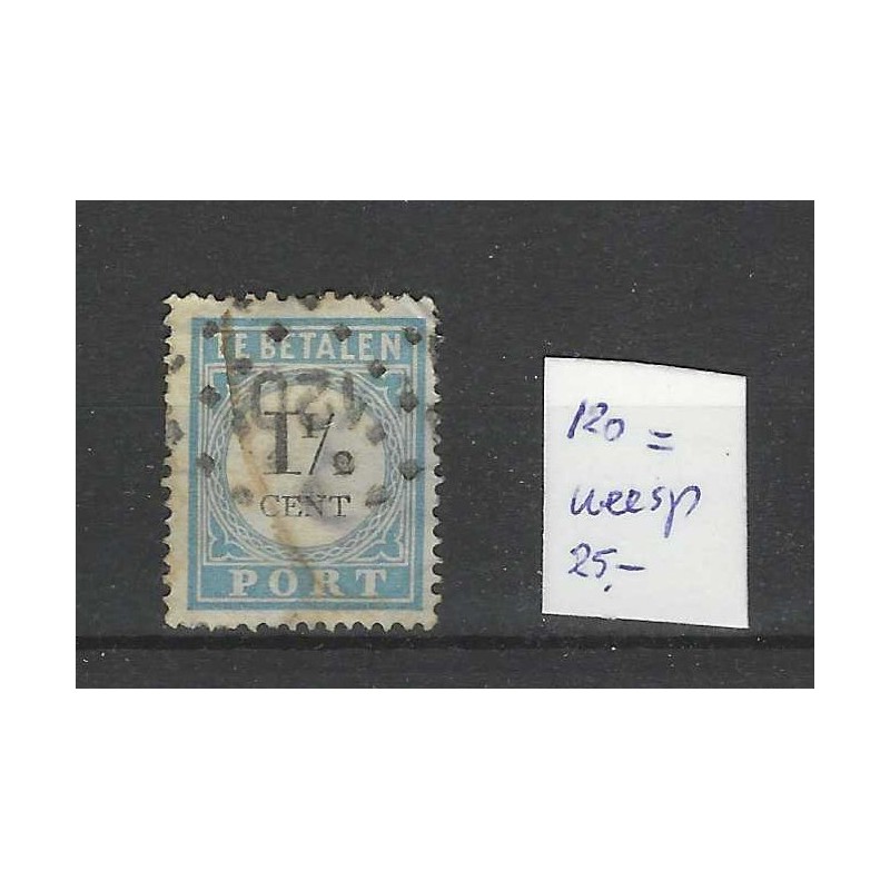 Netherlands P3A-III with numeral dot cancel 120 VFU/used  CV 40 €