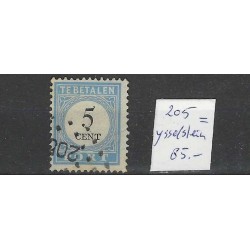 Netherlands P6B-III with numeral dot cancel 205 VFU/used  CV 85 €