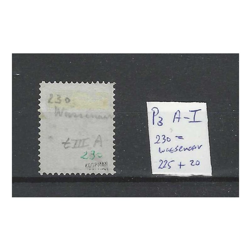 Netherlands P3A-I with numeral dot cancel 230 VFU/used  CV 245 €