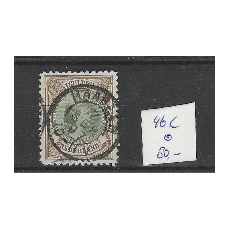 Netherlands 46C Wilhelmina "HAARLEM 1897" small round cancel VFU/used  CV 80+ €