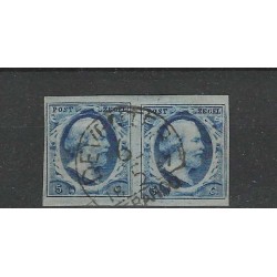 Netherlands 1 plt III Pair Willem III "DEVENTER-C" VFU/used  CV 300+ €