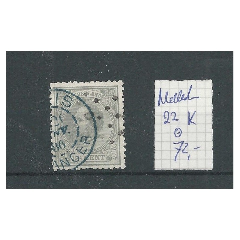 Netherlands 22K with Buitenlands cancel  VFU/used CV 72  €