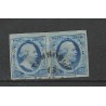 Netherlands 1 plt III-66/67 Pair Willem III "TERBORGH-B" VFU/used  CV 275+ €