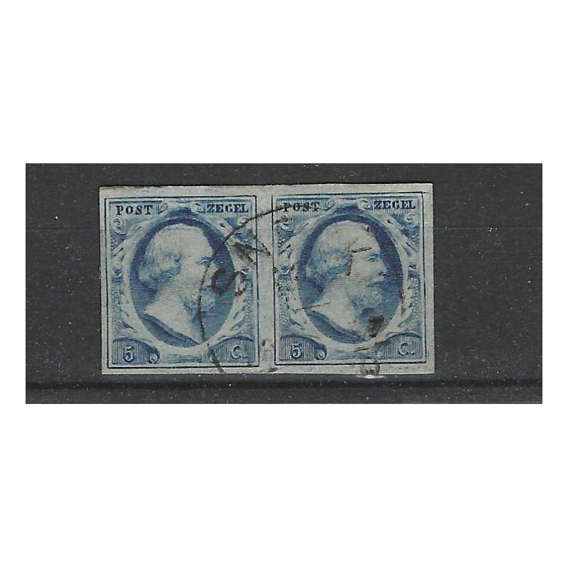 Nederland 1 plt III-99/100 Paartje Willem III "SNEEK-C" VFU/gebr  CV 325+ €