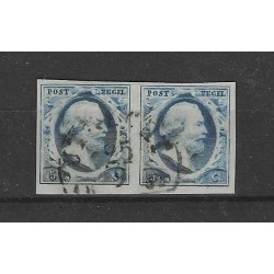 Netherlands 1 plt I-36/37 Pair Willem III "UTRECHT-B" VFU/used  CV 400+ €