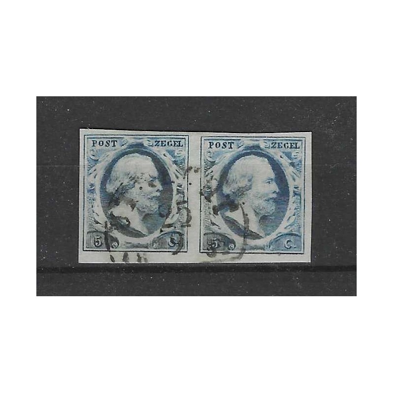 Nederland 1 plt I-36/37 Paartje Willem III "UTRECHT-B" VFU/gebr  CV 400+ €
