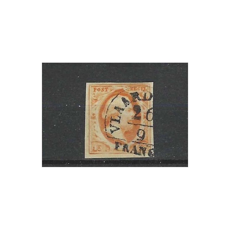 Nederland 3a plt I-63 Willem III "VLAARDINGEN-A" VFU/gebr  CV 450 € + 200 EYSINGA