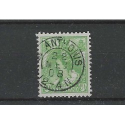Nederland 68 Wilhelmina "St ANTHONIS 1908" kleinrond VFU/gebr  CV 20 €
