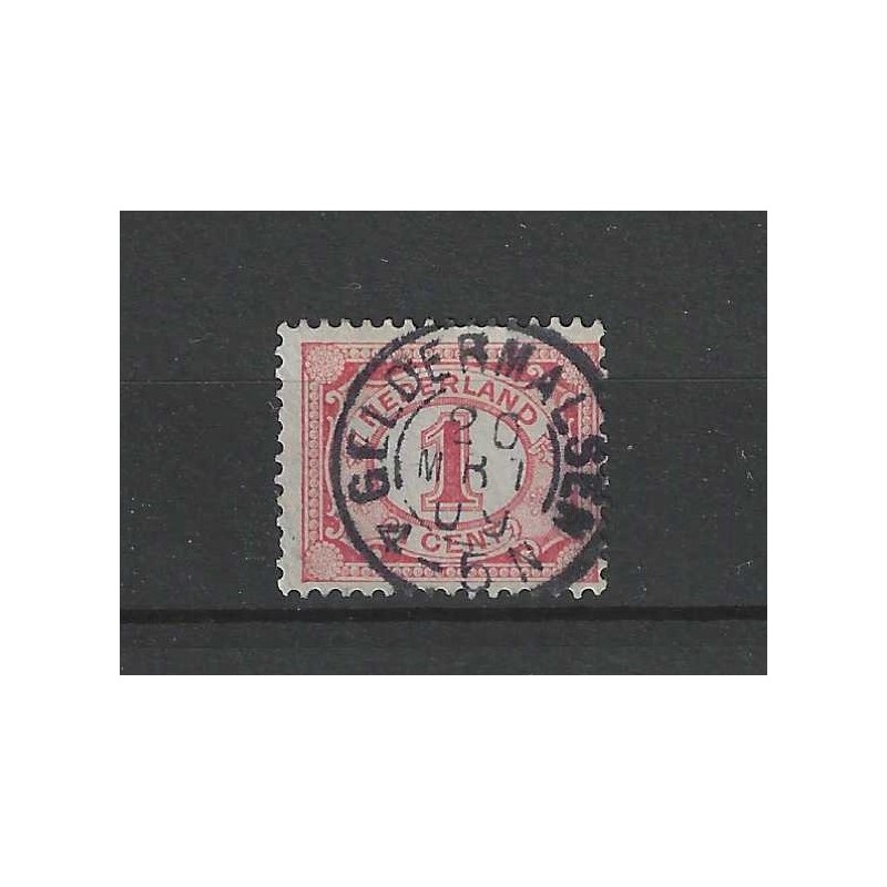 Netherlands 51 Numeral with "GELDERMALSEN 1909" small round cancel