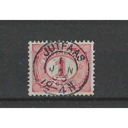 Netherlands 51 Numeral with "JUTFAAS 1903" small round cancel