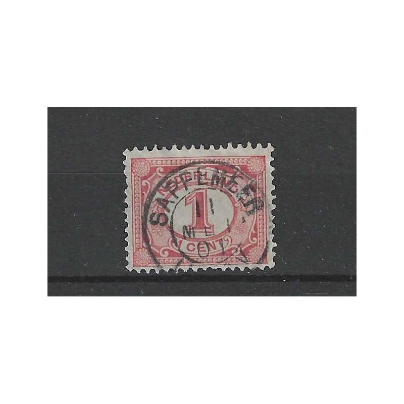 Netherlands 51 Numeral with "SAPPEMEER 1901" small round cancel