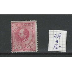 Suriname 3A Willem III 1873  MH/unused  CV 15€