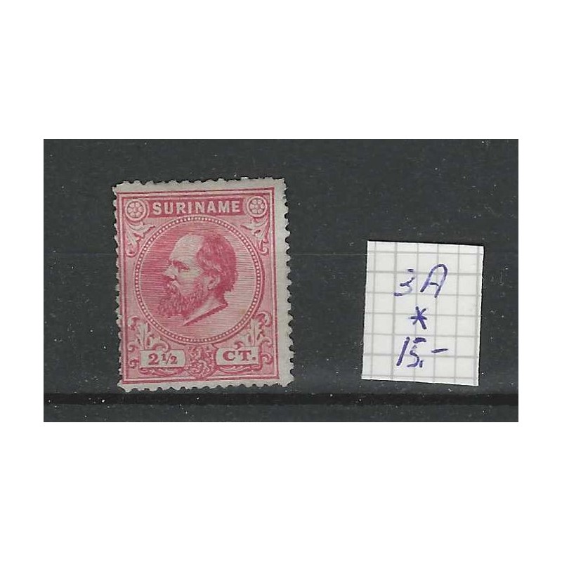 Suriname 3A Willem III 1873  MH/ongebr  CV 15€