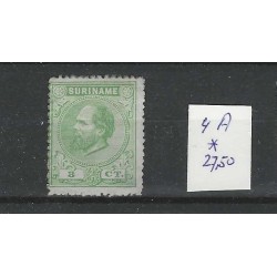 Suriname 4A Willem III 1873  MH/ongebr  CV 27,50€