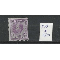 Suriname 5A Willem III 1873  MH/ongebr  CV 27,50€