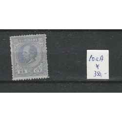 Suriname 10aA Willem III 1873  MH/ongebr  CV 350 €