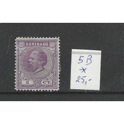 Suriname 5B Willem III 1873  MH/unused  CV 25 €