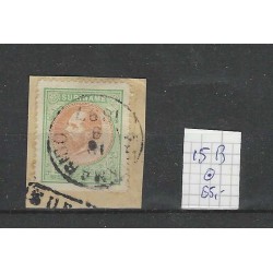 Suriname 15B Willem III 1873  VFU/gebr  CV 85 €