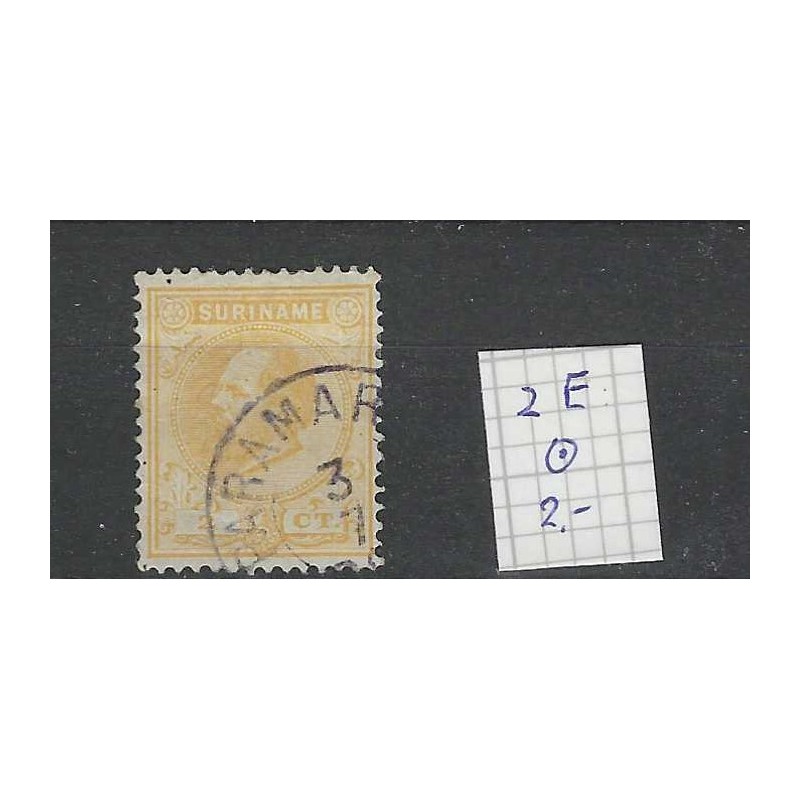 Suriname 2E Willem III 1873  VFU/gebr  CV 2 €