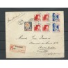 Netherlands R90 (block 4), P93 (pair) on Registered cover to Brussel Belgium CV 100+ €
