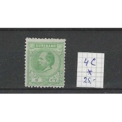 Suriname 4c Willem III 1873  MH/ongebr  CV 25 €