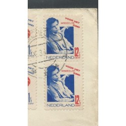 Netherlands R90 (block 4), P93 (pair) on Registered cover to Brussel Belgium CV 100+ €