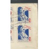 Netherlands R90 (block 4), P93 (pair) on Registered cover to Brussel Belgium CV 100+ €