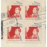 Netherlands R90 (block 4), P93 (pair) on Registered cover to Brussel Belgium CV 100+ €