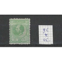 Suriname 9c Willem III 1873  MH/unused  CV 45 €