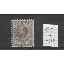 Suriname 12C Willem III 1873  MH/ongebr  CV 42,5 €