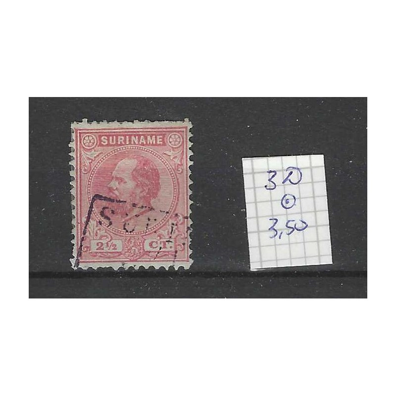 Suriname 3D Willem III 1873  VFU/gebr  CV 3,5 €