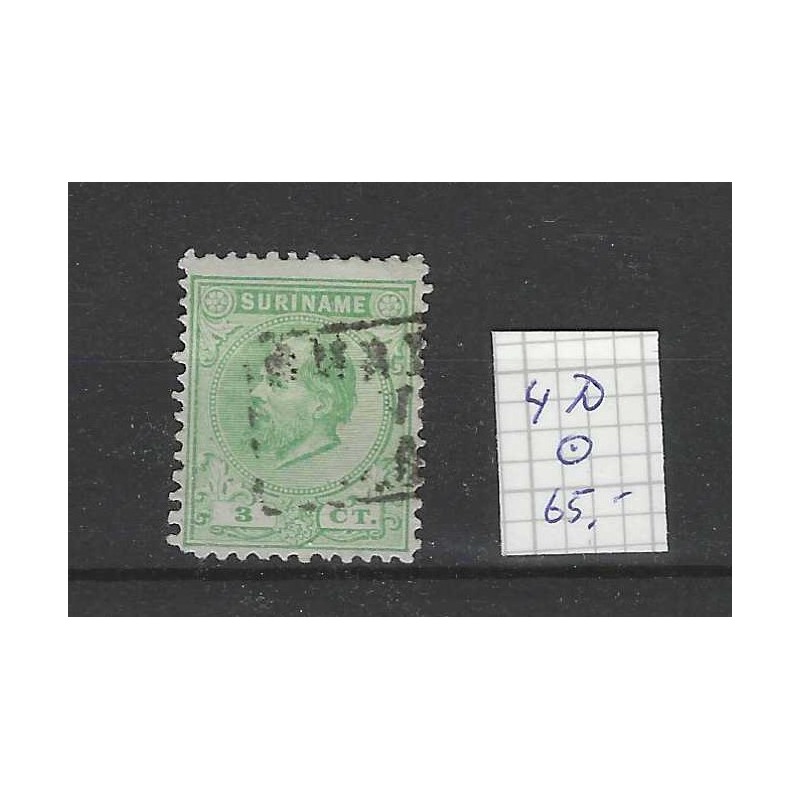 Suriname 4D Willem III 1873  VFU/gebr  CV 65 €