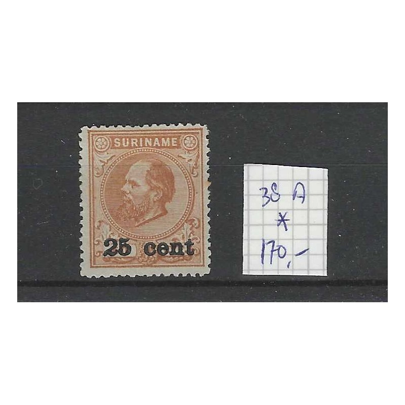 Suriname 38A  Provisional issue  MH/unused CV 170 €