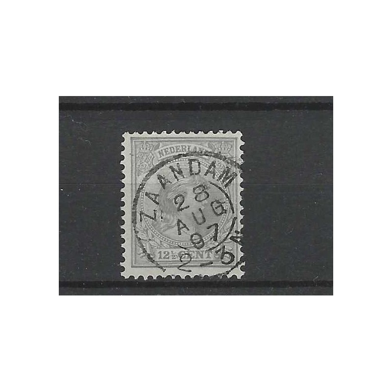Nederland 38 Wilhelmina "ZAANDAM1897" kleinrond VFU/gebr  CV 10+ €
