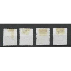 Suriname 65-68 Provisional issue  MH/unused CV 25 €