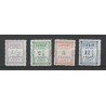 Suriname 65-68 Provisional issue  MH/unused CV 25 €