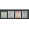 Suriname 65-68 Provisional issue  VFU/used CV 25 €