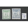 Suriname 66A, 68A Provisional issue  MH/unused CV 16 €