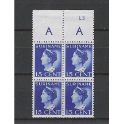 Suriname 194 Wilhelmina block 4  MNH/ MH/unused CV 100 €