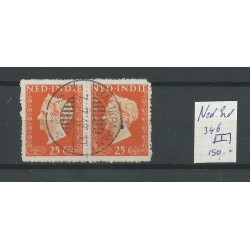 Dutch East Indies  346 PAIR  Wilhelmina 25Gld  VFU/used  CV 150+ €
