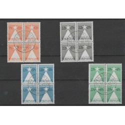 Suriname 247/248, LP29/30 Lepra-stamps block 4 VFU/used  CV 64+ €