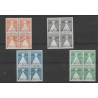 Suriname 247/248, LP29/30 Lepra-stamps block 4 VFU/used  CV 64+ €